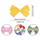 1 Piece 3.6inches Cute Solid Bowknots Hair Clips For Baby Girls Safty Boutique Hairpins Barrettes Headwear Kids Hair Accessories