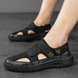 kamames kamames Men's Sandals Summer 2024 New Hollowed-Out Breathable Men's Hole Shoes Non-Slip Handmade Large-Size Outdoor Shoes