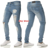 2025 2025 Express new denim men's pants New Popular trade ripped trend black slim-fitting high-waisted jeans men