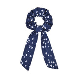 Women Streamers Scrunchies Polka Dot Floral Print Elastic Bow Hair Rope Girls Hair Ties Korean Sweet Hair Accessories Headwear