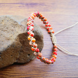 Vibrant 4mm Natural Stone Beads Handmade Yoga Bracelet - Adjustable, Braided, Colorful, One-of-a-Kind Accessory for Women - Perfect for Meditation, Spiritual Practices, and Everyday Wear