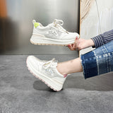 kamames kamames Women With Small White Shoes 2024 Tie Candy-Colored Thick-Soled Sports Shoes, Match-Colored Daddy Shoes, Net-Top Casual Shoes
