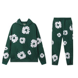 kamames Tears Kanye The Same Style Foam Kapok High Street Loose Hooded Sweater Leisure Pants Suit Trend