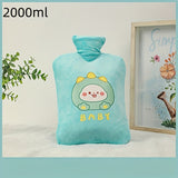 Cozy Cartoon Plush Hand Warmer - 16.91-67.63oz Winter Hot Water Bottle, PVC Material, No Batteries Required