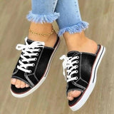 kamames Denim Canvas Casual Shoes Flat Ladies Slippers Womens Closed Toe Sandals Roman Sandals Platform Loafers Zapatos De Mujer