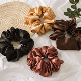 1PC Satin Silk Solid Color Scrunchies Elastic Hair Bands 2021 New Women Girls Hair Accessories Ponytail Holder Hair Ties Ropes