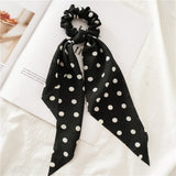 New Women Black and White Plaid Hair Scrunchies Elastic Hair Bands Girls Ribbon Hair Ropes Ties Ponytail Holder Hair Accessories