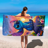 1pc Vibrant Anime Sunset Beach Towel - Super Absorbent, Quick-drying, Lightweight, Soft, and Compact Oblong Beach Blanket - Perfect for Beach Swimming, Outdoor Camping, Travel, and Water Sports Enthusiasts