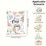 Women Gifts - I Am A Child Of God Blanket, Religious Gifts, Secret Sister Gifts For Women Inspiration Blanket Super Soft Flannel Blanket