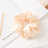 1PC Satin Silk Solid Color Scrunchies Elastic Hair Bands 2021 New Women Girls Hair Accessories Ponytail Holder Hair Ties Ropes