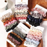 1 Set Scrunchies Hair Ring Candy Color Hair Ties Rope Autumn Winter Women Ponytail Hair Accessories 4-6Pcs Girls Hairbands Gifts