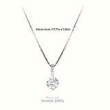 Shiny Necklaces For Women Zircon Water Drop Pendant Clavicle Chain Necklace Valentine's Day Gift Wedding Party Jewelry