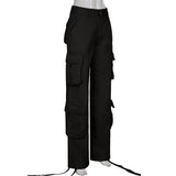 kamames Pants Overalls Vintage Baggy Jeans Women Fashion 90s Streetwear Pockets Wide Leg High Waist Straight Y2k Denim Trousers
