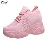 kamames Heels Platform Sneakers Women Breathable Air Mesh Wedge Sock Shoes Woman 2023 Spring Casual Shoes Zapatos De Mujer
