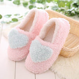 Retail!!! Lovely Ladies Home Floor Soft Women indoor Slippers Outsole Cotton-Padded Shoes Female Cashmere Warm Casual Shoes