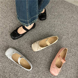 kamames Square Head Ballet Shoes Women's Shoes 2024 New Spring Minority Evening Mary Jane Peas Shoes