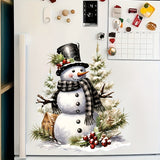 1pc Exquisite Christmas Snowman Toilet Sticker, Tasteless Waterproof Material, Home Wall Decoration Supplies, Beautiful Room Decoration Accessory