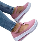 kamames Single Shoes 2023 Spring And Summer New Slope Heel Thick-Soled Sneakers Size 43 Women's Shoes