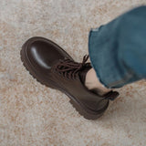 kamames Boots Women's Boots 2024 New Spring And Autumn Single Boots With Thick Soles Retro English Style Short Boots Fashion Shoes