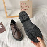 kamames Style Small Black Leather Shoes Spring 2024 New Vintage Single Shoes Flat-Soled Jk Student Muffin Shoes