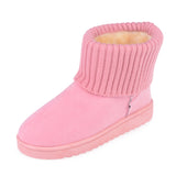 kamames kamames Winter New Flat-Bottomed Woolen Mouth Snow Boots Women's Cotton Shoes Comfortable Short Tube Velvet Pregnant Women's Anti-Skid Shoes