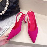 kamames kamames 2023 New Pointed Thin Heel Single Heel After Empty Head Sandal Muller Shoes