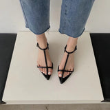 kamames kamames Version Of 2024 Summer Casual Flat With Roman Sandals With A Word Buckle Tip Soft Flat Women's Shoes