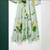 kamames Summer Flower Printed Shirt-Style Belt Dress 2183074