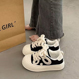 kamames kamames 2023 New Cake Soft Bottom Shoes Women's Students Black And White Panda Women's Casual Sports Small White Shoes