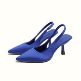 Stylish Women's Stiletto Heels - Elegant Pointed-Toe, Slingback Design, Fashionable Dress Pumps for Special Occasions - Comfortable, High-Quality, and Versatile