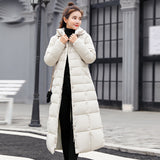 Cross-border supply Winter women's cotton clothes Extended large fur collar women's cotton clothes Thickened long women's down cotton-padded clothes women's