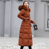 Cross-border supply Winter women's cotton clothes Extended large fur collar women's cotton clothes Thickened long women's down cotton-padded clothes women's