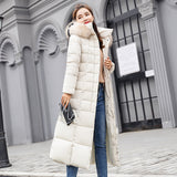 Cross-border supply Winter women's cotton clothes Extended large fur collar women's cotton clothes Thickened long women's down cotton-padded clothes women's