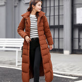 Cross-border supply Winter women's cotton clothes Extended large fur collar women's cotton clothes Thickened long women's down cotton-padded clothes women's