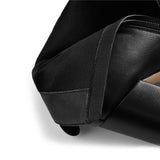 kamames Onlymaker Women Ankle Boots Pointed Toe Black Matte Flock12CM Chunky Heel Platform Booties Party Shoes Large Size Short Boots