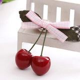 kamames Hot Sell Retro Vintage 50s 60s Women Cherry Bow Hair Clip Hairpins For Pinup Girls Vintage Party Vaction Hair Accessories
