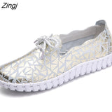 kamames Spring Women Flats Loafers Shoes Genuine Leather Flats Female Shoes Lace Up Loafers Casual Slip-on Walking Shoes Woman