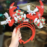 2021 New Year Women Girls Cute Christmas Antlers Santa Claus Hairbands Sweet Hair Decorate Headband Fashion Hair Accessories