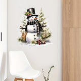 1pc Exquisite Christmas Snowman Toilet Sticker, Tasteless Waterproof Material, Home Wall Decoration Supplies, Beautiful Room Decoration Accessory