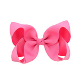 1Piece Solid Grosgrain Ribbon Hair Bows With Clip For Cute Girls Handmade Hair Clips Barrettes Hairpins Kids Hair Accessories