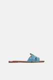 kamames Brand ZARZ Transparent Flat Slippers For Women 2022 Summer New Leather Cross Decoration Women's Sandals Woman Shoes Plus Size 41