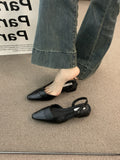 kamames kamames Heel Baotou Sandals Female French Tender Night Nude Pointed Small Fragrant Wind Lady Thick Heel Air Quality Single Shoes