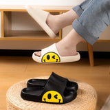 Summer Flip Flops for Couples Smile Face Slippers EVA Fashion Slides Women's Shoes Bathroom Slipper Floor Flats