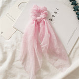 Summer Chiffon Ribbon Hair Scrunchies Hair Ties Rope Women Elastic Hair Bands Scarf Ponytail Holder Girls Hair Accessories 2021