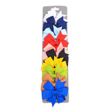 10 Pcs/set Grosgrain Ribbon Solid Hair Bows With Clip Cute Girls Hair Clips Hairpins Barrettes Headwear Kids Hair Accessories