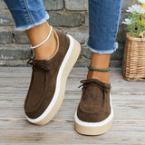 kamames kamames Women's Shoes 2023 Autumn New Short Boots Muffin Thick Soles High-Soled Bare Boots Leisure Retro Deep-Mouth Lace-Up Single Shoes