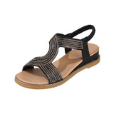 kamames kamames Women 2023 Summer Rhinestone Women's Shoes Women's Shoes Low Heel Women's Flat Sandals