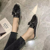 kamames Women With Single Shoes In Spring 2023, The New Style Of One Foot With Thick Soles, Lazy People, Leisure Drill, Bow Tie, Korean Version Of Student Shoes