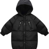 Toddler & Little Boys Quilted Winter Wonderland Jacket - Ultra-Warm Hooded, Zip-Up, Casual Style Outerwear for Chilly Days