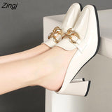 kamames Shoes Women Heels Leather Sandals Summer Slippers Heel High Heel Sandals Heel Leather Chaussure Femme Zapatos Mujer
